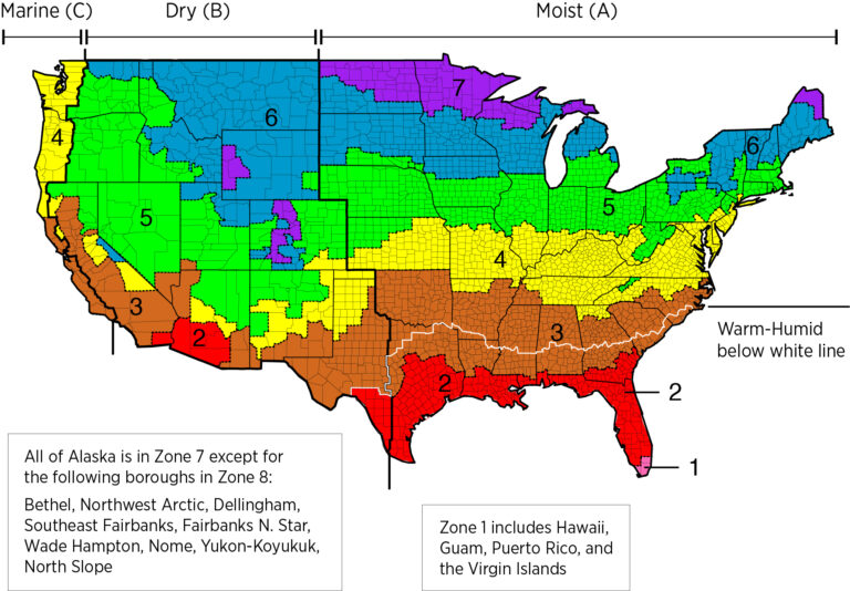 US Climate Zone Map PCA Inspections